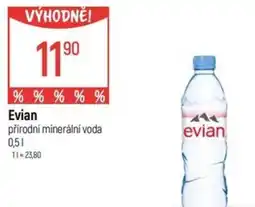 Globus Evian přírodní minerální voda nabídka