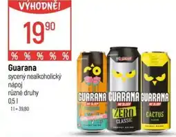 Globus Guarana sycený nealkoholický nápoj nabídka