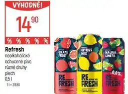 Globus Refresh nealkoholické ochucené pivo nabídka