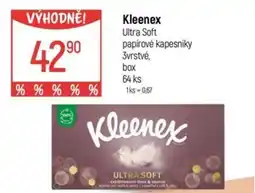 Globus Kleenex Ultra Soft papírové kapesníky 3vrstvé, box nabídka