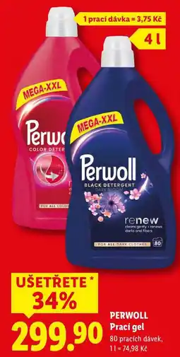 Lidl PERWOLL Prací gel, 80 pracích dávek nabídka