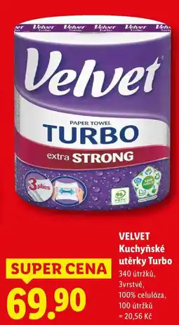 Lidl VELVET Kuchyňské utěrky Turbo nabídka