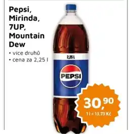 Můjobchod Pepsi, Mirinda, 7UP, Mountain Dew nabídka