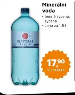 Můjobchod KLÁŠTORNÁ KALCIA Minerální voda nabídka