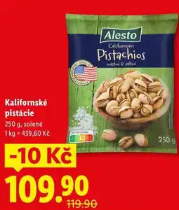 Lidl Kalifornské pistácie nabídka