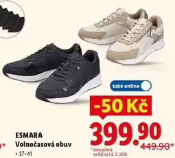 Lidl ESMARA Volnočasová obuv nabídka