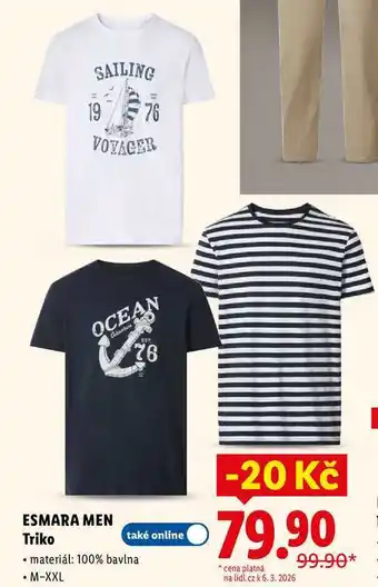 Lidl ESMARA MEN Triko nabídka