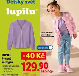 Lidl LUPILU Pletený kardigan nabídka