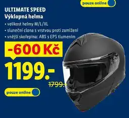 Lidl ULTIMATE SPEED Výklopná helma nabídka