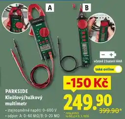 Lidl PARKSIDE Klešťový/tužkový multimetr nabídka