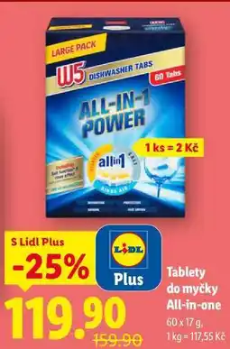 Lidl Tablety do myčky All-in-one nabídka