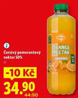 Lidl Čerstvý pomerančový nektar 50% nabídka