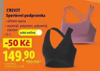 Lidl CRIVIT Sportovní podprsenka nabídka