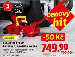 Lidl ULTIMATE SPEED Pojízdný hydraulický zvedák nabídka