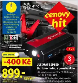 Lidl ULTIMATE SPEED Startovací zdroj s powebankou nabídka