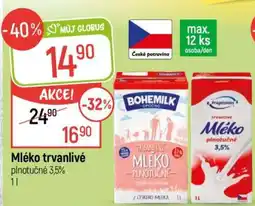 Globus Mléko trvanlivé plnotučné 3,5% nabídka