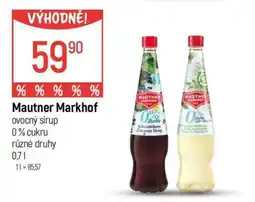 Globus Mautner Markhof ovocný sirup nabídka