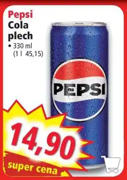 Norma Pepsi Cola plech nabídka