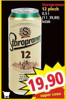 Norma Staropramen 12 plech nabídka