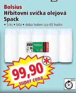 Norma Bolsius Hřbitovní svíčka olejová 5pack nabídka