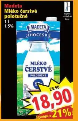 Norma Madeta Mléko čerstvé polotučné nabídka