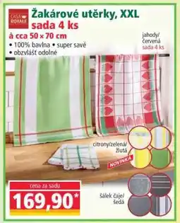 Norma Žakárové utěrky, XXL sada 4 ks nabídka