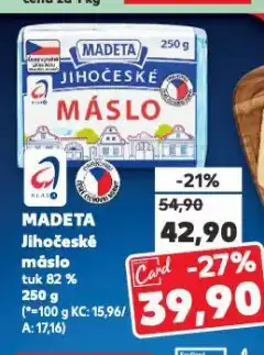 Kaufland Madeta jihočeské máslo nabídka