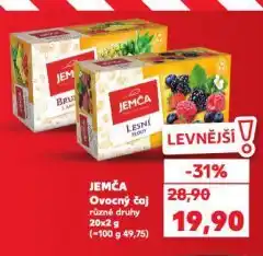 Kaufland Jemča ovocný čaj nabídka