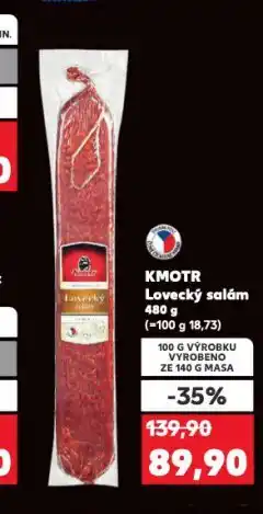Kaufland Kmotr lovecký salám nabídka