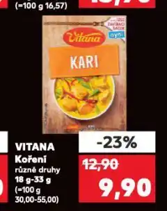Kaufland Vitana koření nabídka