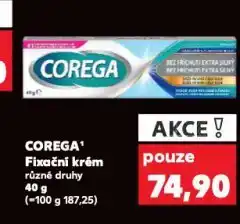 Kaufland Corega fixační krém nabídka