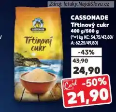 Kaufland Cassonade třtinový cukr nabídka