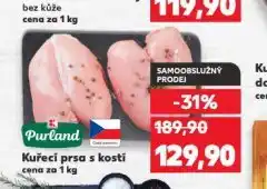 Kaufland Kuřecí prsa s kostí nabídka