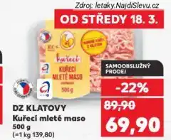 Kaufland Dz klatovy kuřecí mleté maso nabídka