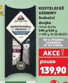 Kaufland Kostelecké uzeniny sváteční dvojka nabídka