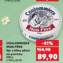 Kaufland Coulommiers mon pére sýr s bílou plísní na povrchu nabídka