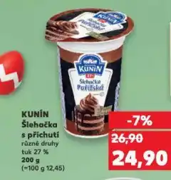 Kaufland Kunín šlehačka s příchutí nabídka