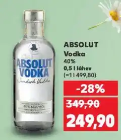 Kaufland Absolut vodka nabídka