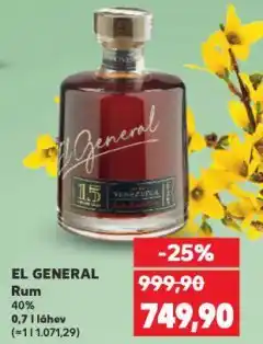 Kaufland El general rum nabídka