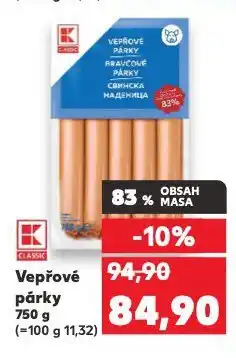 Kaufland Vepřové párky nabídka