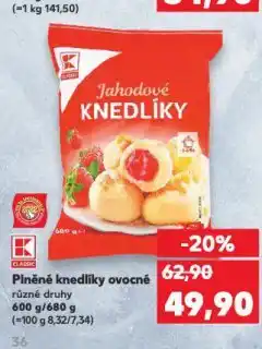 Kaufland Plněné knedlíky ovocné nabídka