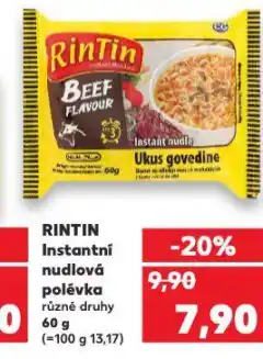 Kaufland Rintin instantní nudlová polévka nabídka