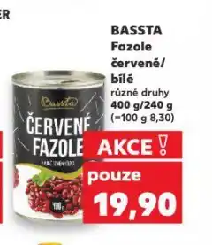 Kaufland Bassta fazole bílé nabídka