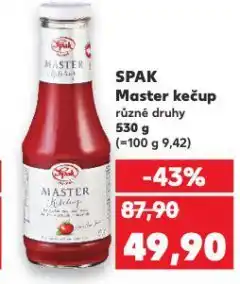 Kaufland Spak master kečup nabídka