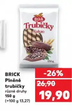 Kaufland Brick plněné trubičky nabídka