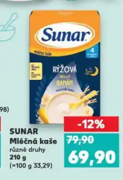 Kaufland Sunar mléčná kaše nabídka