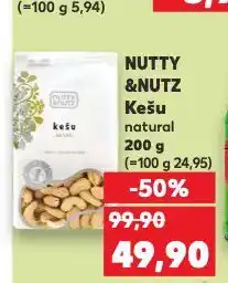 Kaufland Nutty&nutz kešu nabídka