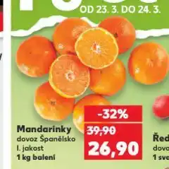 Kaufland Mandarinky nabídka