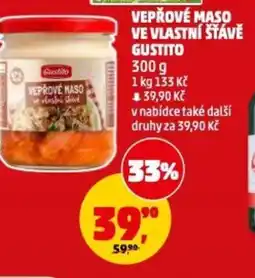 Penny Market Vepřové maso ve vlastní šťávě gustito nabídka