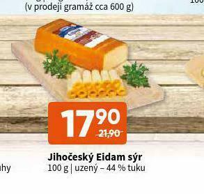 Terno Jihočeský eidam sýr nabídka